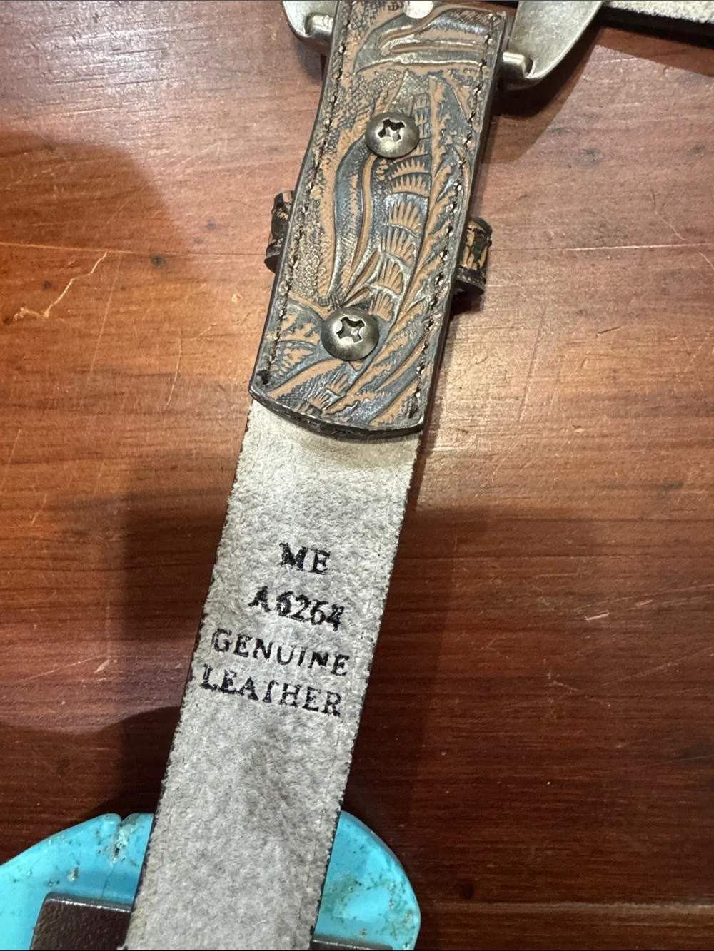 Turquoise Slap Leather Belt